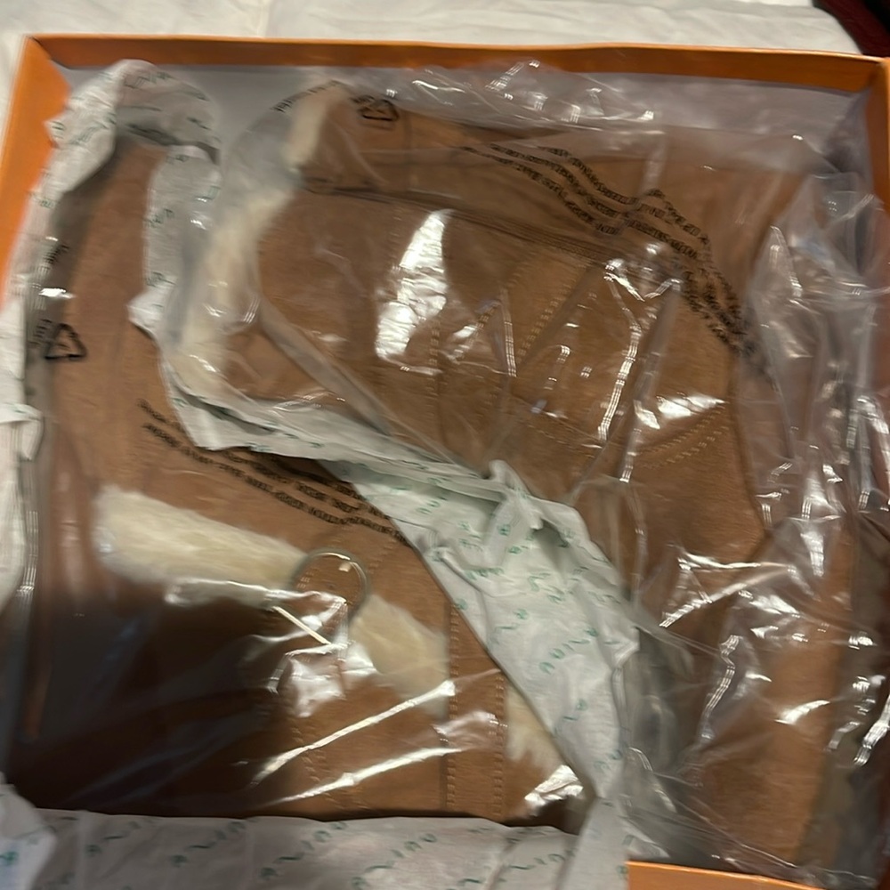 Brown wedge bootie size 11